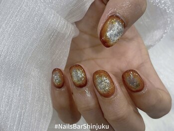 ネイルズバー 新宿店(Nails Bar)/ブラウンミラーネイル