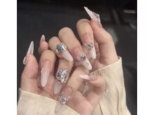 クイーンネイル 新宿(Queen nail)/長さ出し　持ち込みデザイン