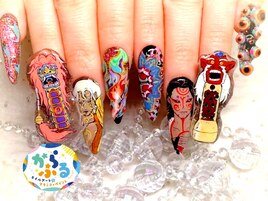 お客様オーダーアート痛ネイル