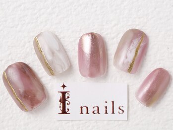アイネイルズ 梅田店(I nails)/ピンクミラーニュアンス￥7700