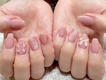 ネイルマジック 仙台一番町店(NAIL MAJIC)/タイダイネイル×リボンネイル