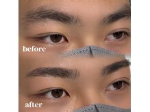 MELIN眉毛サロン原宿店【眉毛/メンズ/眉毛サロン/眉毛パーマ/眉/表参道/渋谷】の雰囲気（ビフォー&アフター　原宿#渋谷#眉毛#メンズ#眉毛パーマ#ワックス）