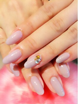 ハニーズネイル(Honey's Nail)/シンプルビジューネイル