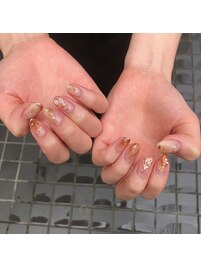 ブラウンニュアンスネイル