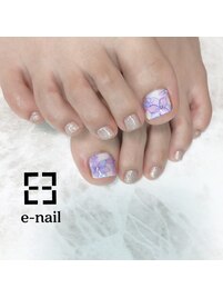 水彩お花ネイル