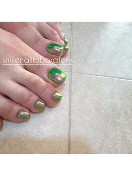 スマイル ネイル ラボラトリー(Smile nail laboratory)/グリーン＋オーロラ