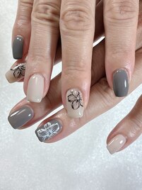 手描きフラワー