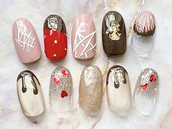 リノリコ 東長崎店(RinoRiko)の写真/新規ソフトジェルオフ無料◇季節感溢れるデザインも◎バレンタイン-Valentine-collection 6000円★