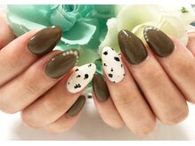 ダブルネイル(Double Nail)/【石田】ダルメシアンネイル