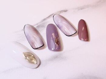 グラマーネイル(Glamor nail)/ぼかし×ニュアンス