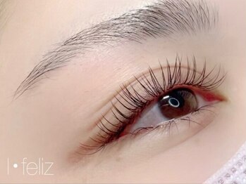 アイフェリス 石巻店(Eye Lash saron I feliz)の写真/【最新フラットラッシュ】自まつ毛への負担を最小限に抑えて、羽のように軽く自然な仕上がり♪