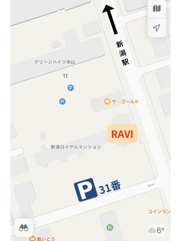ラヴィー(RAVI)/サロン・駐車場(31番)の位置