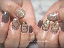 ネイルサロンアンドスクール エーアール(AR)/キラキラミラーアートが魅力的☆