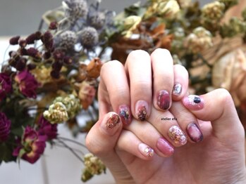 ネイルサロン アトリエ エフ(atelier efu)/【ミキ担当】個性派くすみピンク