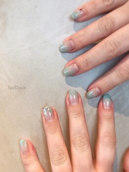 ネイル ドゥ 岡山駅前店(Nail Doux)/ミントグリーングラデーション