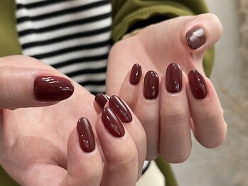 ジュベル 三鷹店(je belle)/ボルドーワンカラーネイル