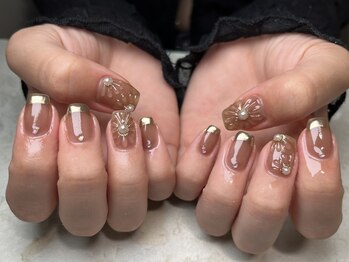 ぷっくりフラワーネイル