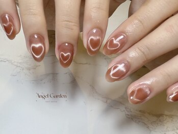 エンジェルガーデンネイル 池袋店(Angelgarden nail)/マグネットハートネイル♪