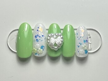 ジョアネイル(JOA Nail)/ハート/パール/夏ネイル/ホロ