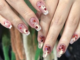 バレンタインネイル/ハートホロ