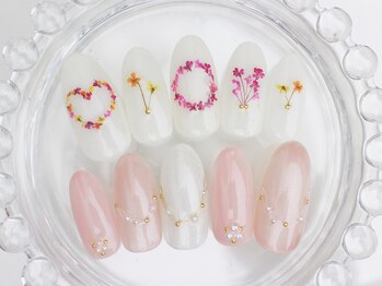 ネイルサロン あかねいろ/フラワーネイル 押し花 結婚式