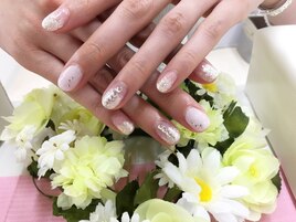 ラメグラデ☆純銀シルバー