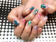 ピピランチェ(PIPIRANCHE)/クリアベースのニュアンスネイル