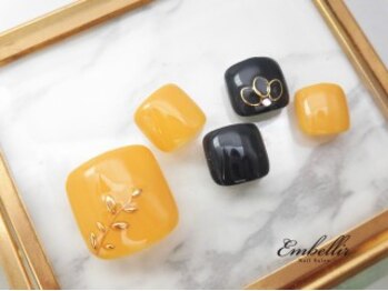 アンベリール 横浜店(Embellir)/(1129)リーフアートFootネイル
