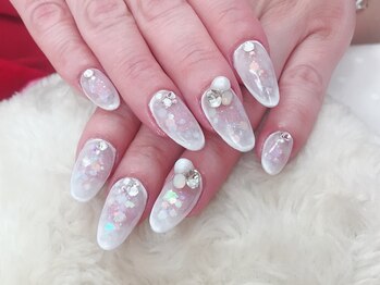 ピーチポット/アクリルスカルプ・持込デザイン