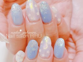 オーロラネイル/星ネイル