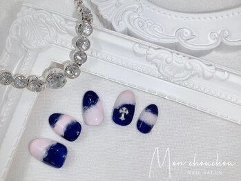 モンシュシュ 吉祥寺(Mon chouchou)/ネイビー×ピンク ニュアンス