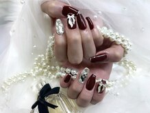 アンジュ(Ange)/【Miyu】キラキラボルドーネイル