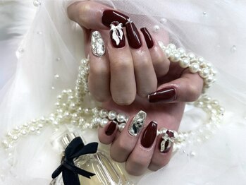 アンジュ(Ange)/【Miyu】キラキラボルドーネイル