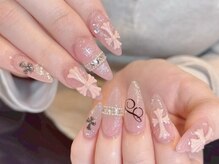 ベティネイル アイラッシュ(Betty Nail)/ピンククロムガーリーネイル♪
