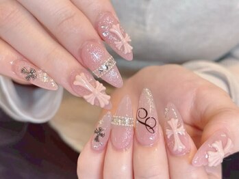 ベティネイル アイラッシュ(Betty Nail)/ピンククロムガーリーネイル♪