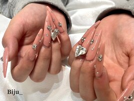 スカルプ　キラキラネイル