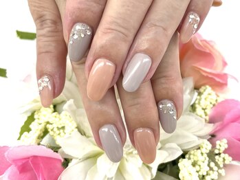 ディーネイル 四条烏丸(D-nail)/【山田】ピンク×グレージュ☆