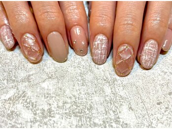 レアレアネイル(Lealeanail)/【パラジェル】ツイードネイル