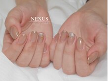 ネクサス(NEXUS)/ブラウンベージュの冬ネイル