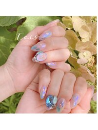 紫陽花カラーネイル