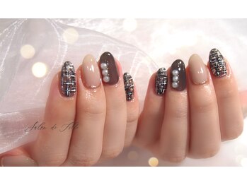 ブラックツイードnail