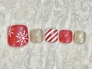 クリスマスフットネイル