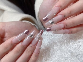 レアネイル 新宿(le'a nail)/ミラーフレンチネイル