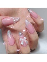 ザ バームシックス 銀座三丁目店(THE BALM six)/リボンネイル/ラメグラネイル