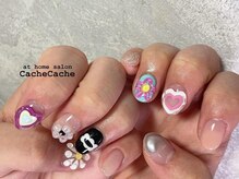 カシュカシュ(Cache Cache)/カラフル3Dネイル