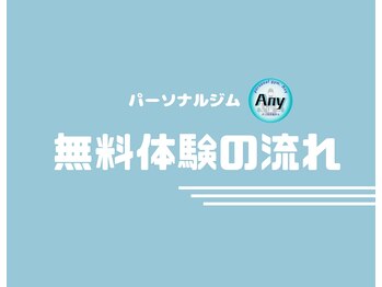 エニー(Any)/無料体験の流れ/パーソナルジム