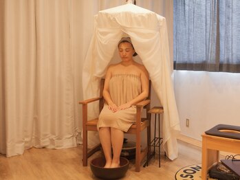 髪の家 シェル(shell)の写真/【駐車場完備】木の温もり溢れる南荒子のリラクゼーションサロン◇ハーブテント(よもぎ蒸し)でデトックス♪