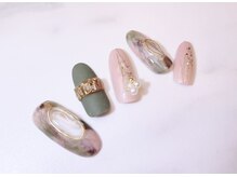 グラマーネイル(Glamor nail)/ニュアンス×切り抜きネイル