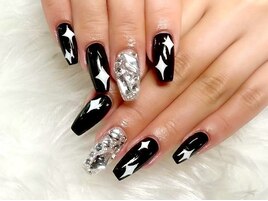 推しネイル/ビジュー埋め尽くし