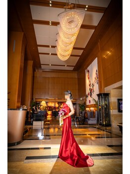 ボディキュア ブライダル美容整体 大阪梅田/深紅のマーメイドドレス☆